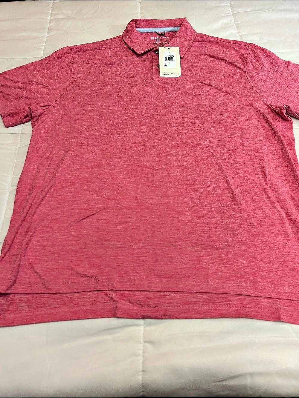 Chaps Everyday Performance Polo Men's Polo Pink XL NWT